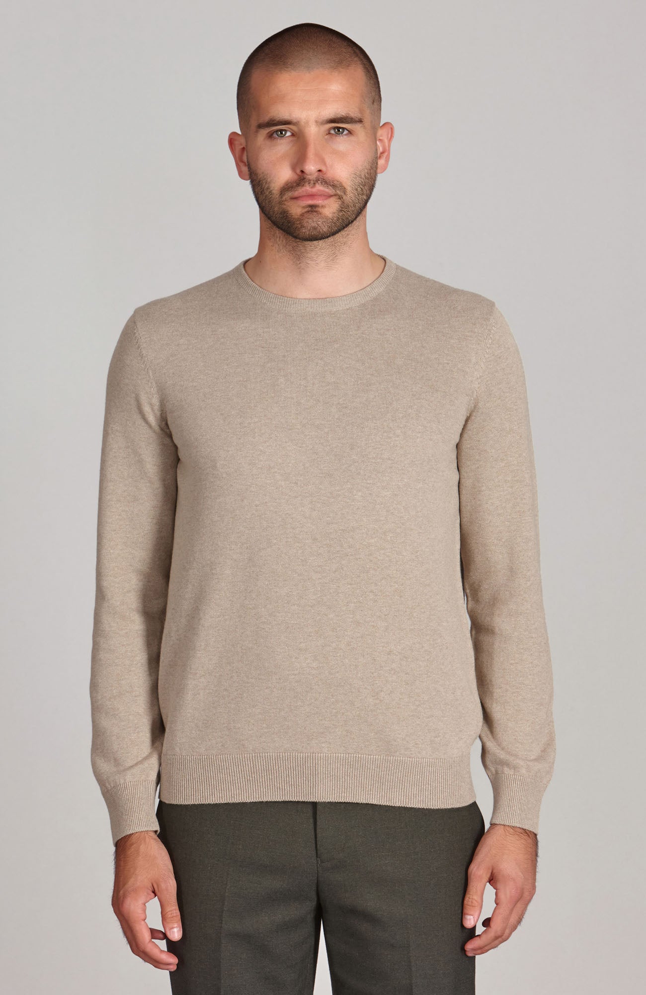 Mens cotton crew neck jumper hotsell