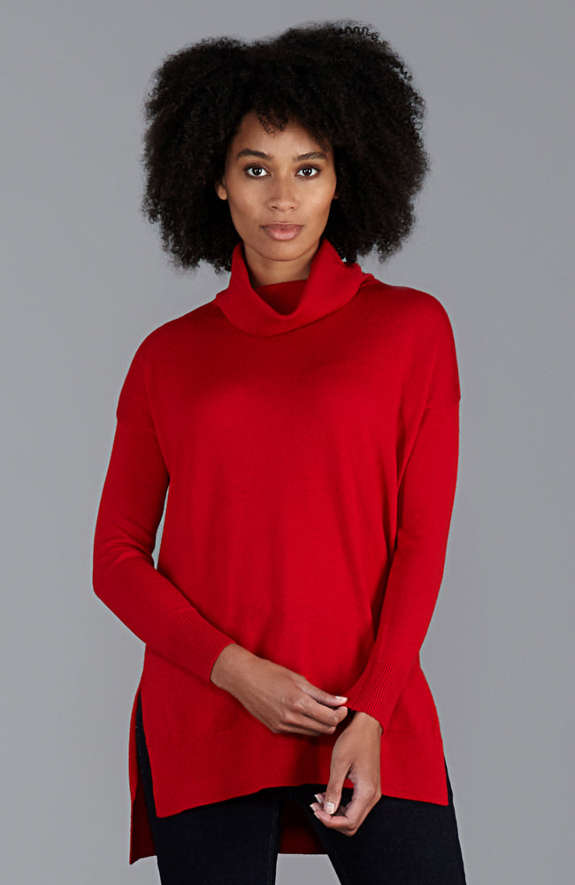 Relaxed Fit Wool polo-neck jumper