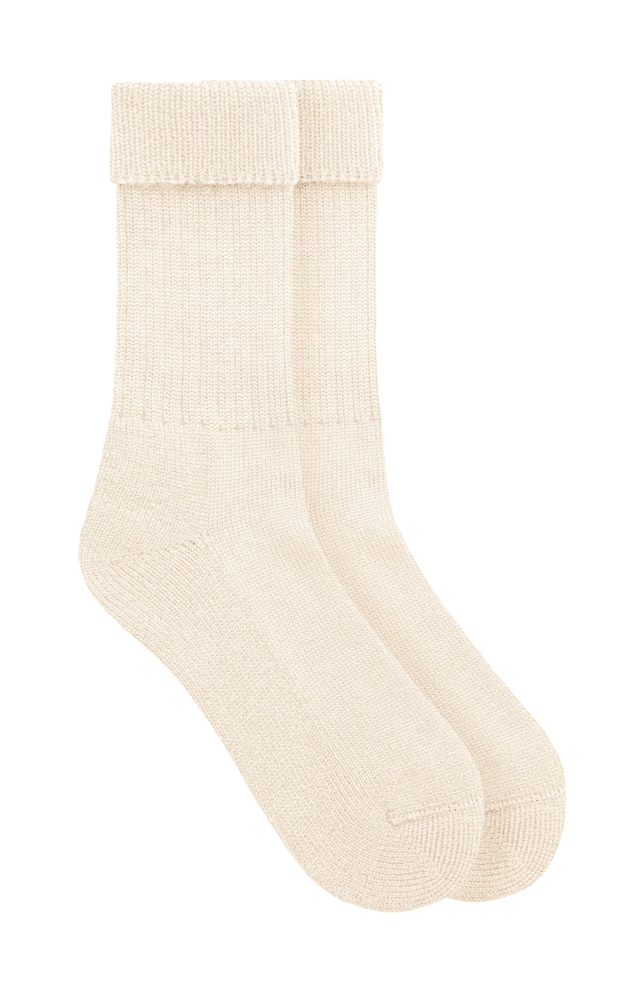 cream wool socks