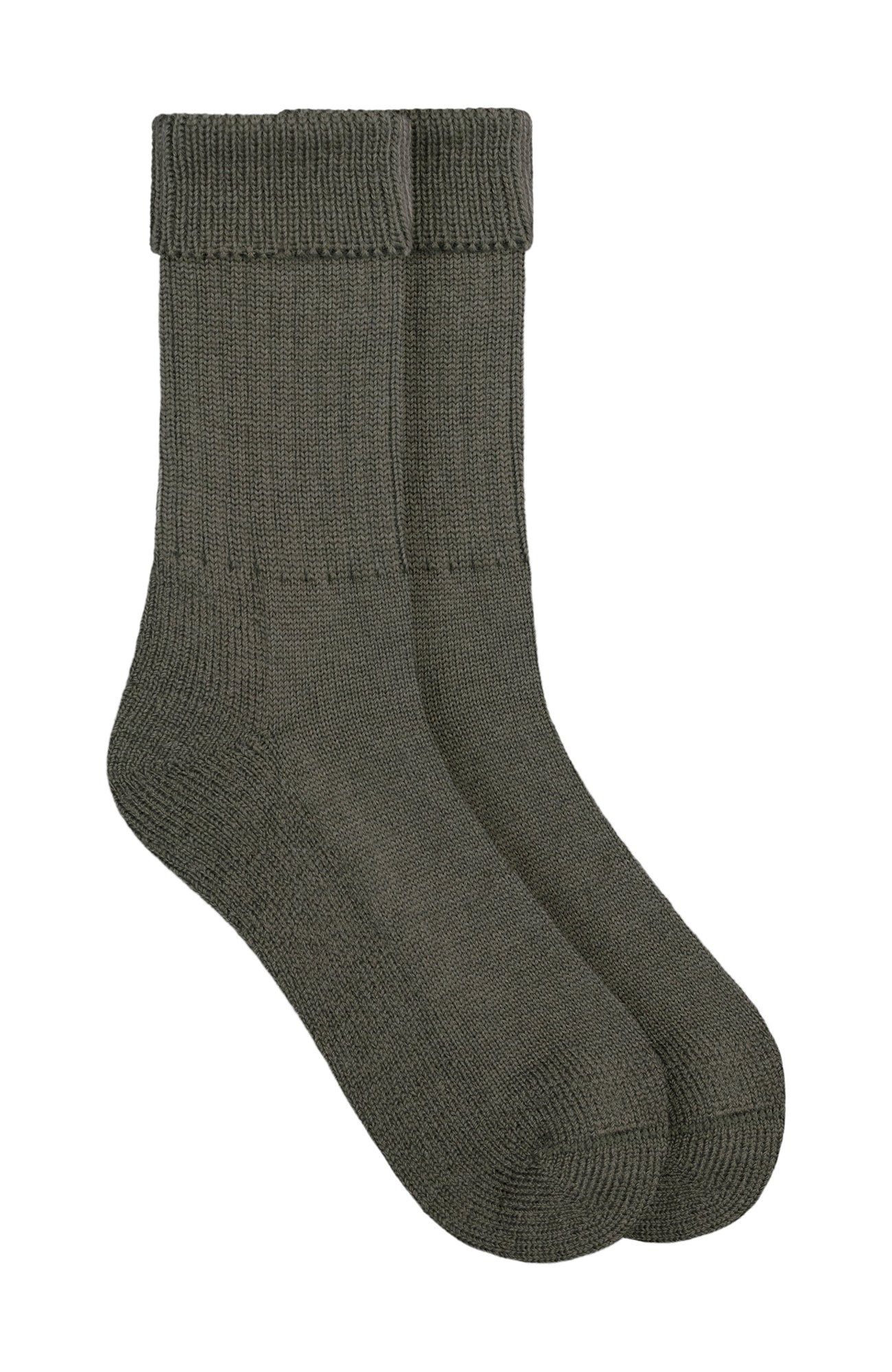 green wool socks