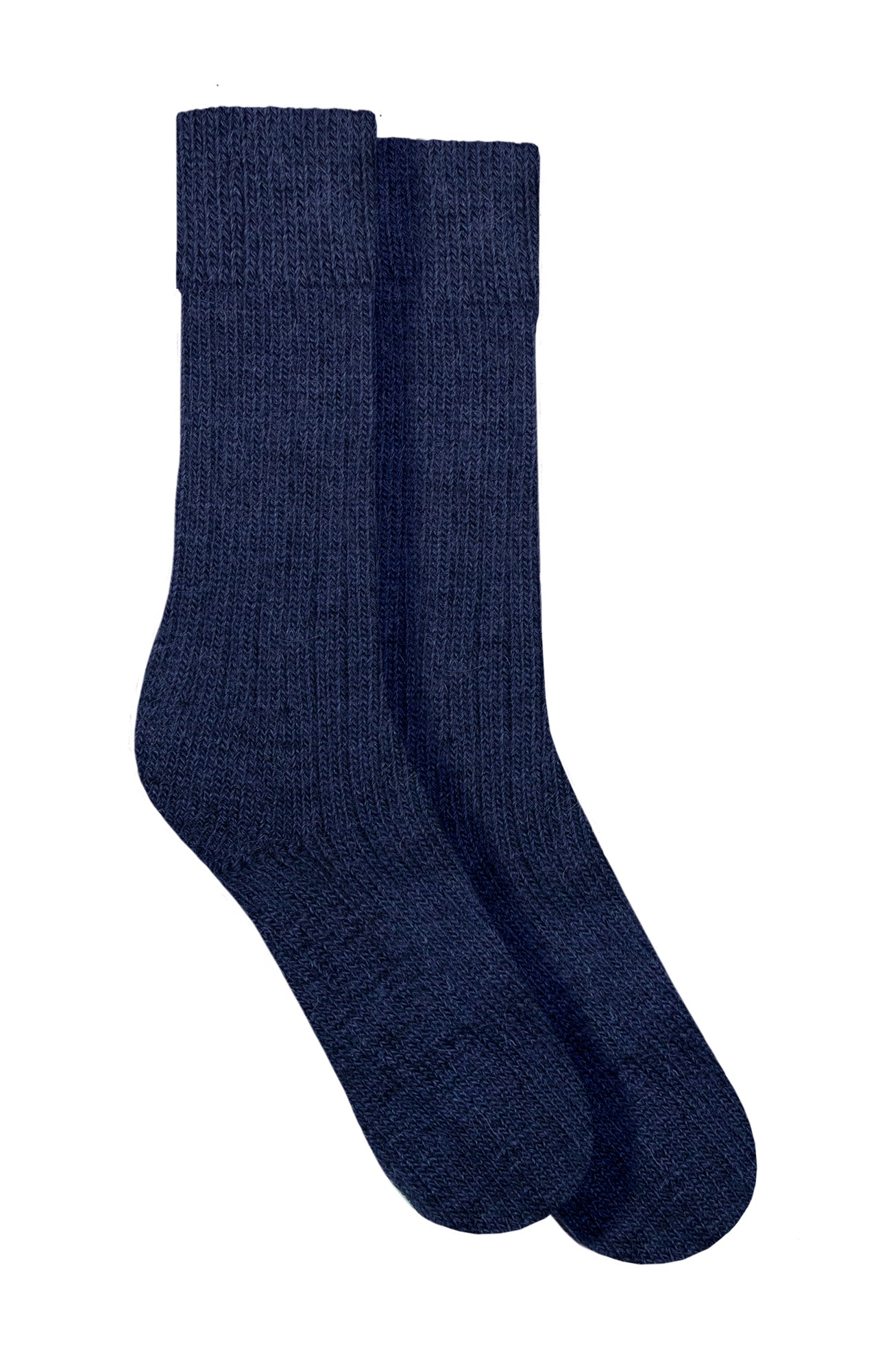 navy alpaca walking sock