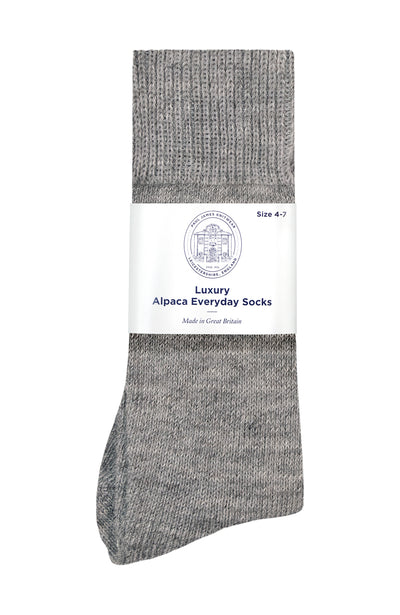 light grey alpaca sock