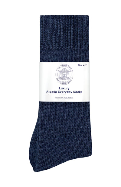 navy alpaca sock