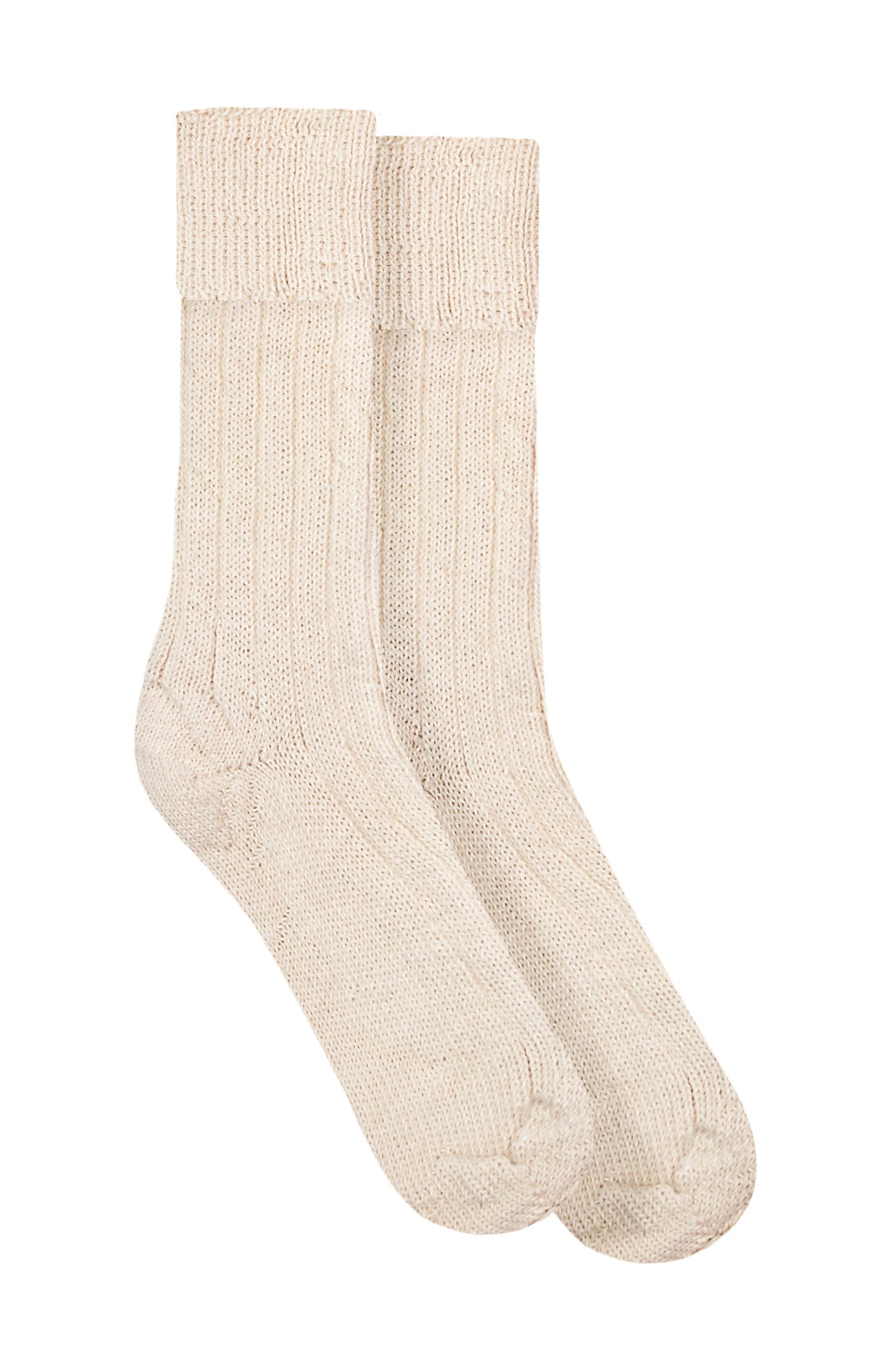 cream alpaca bed socks