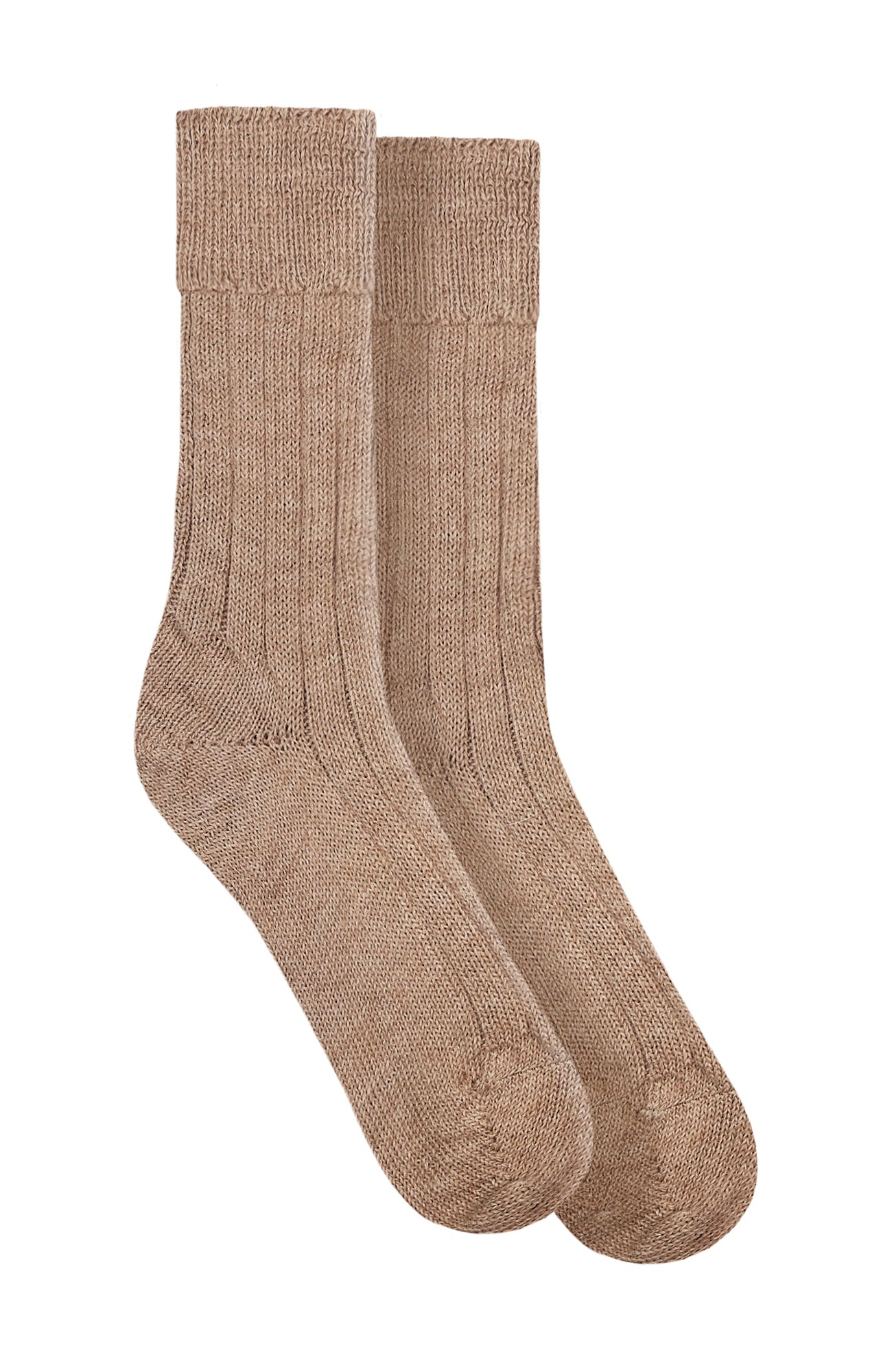 beige alpaca bed socks
