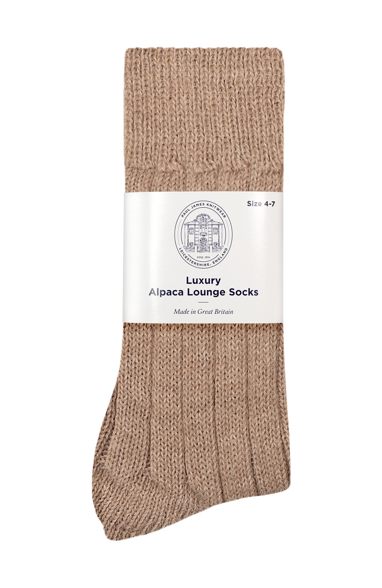 beige alpaca bed socks