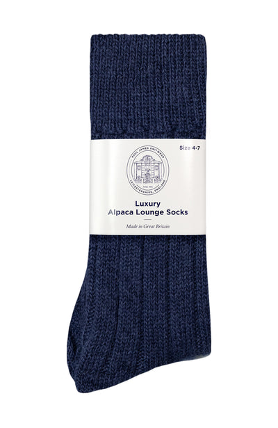 navy alpaca bed socks