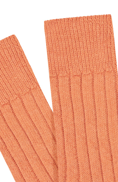 orange alpaca bed socks