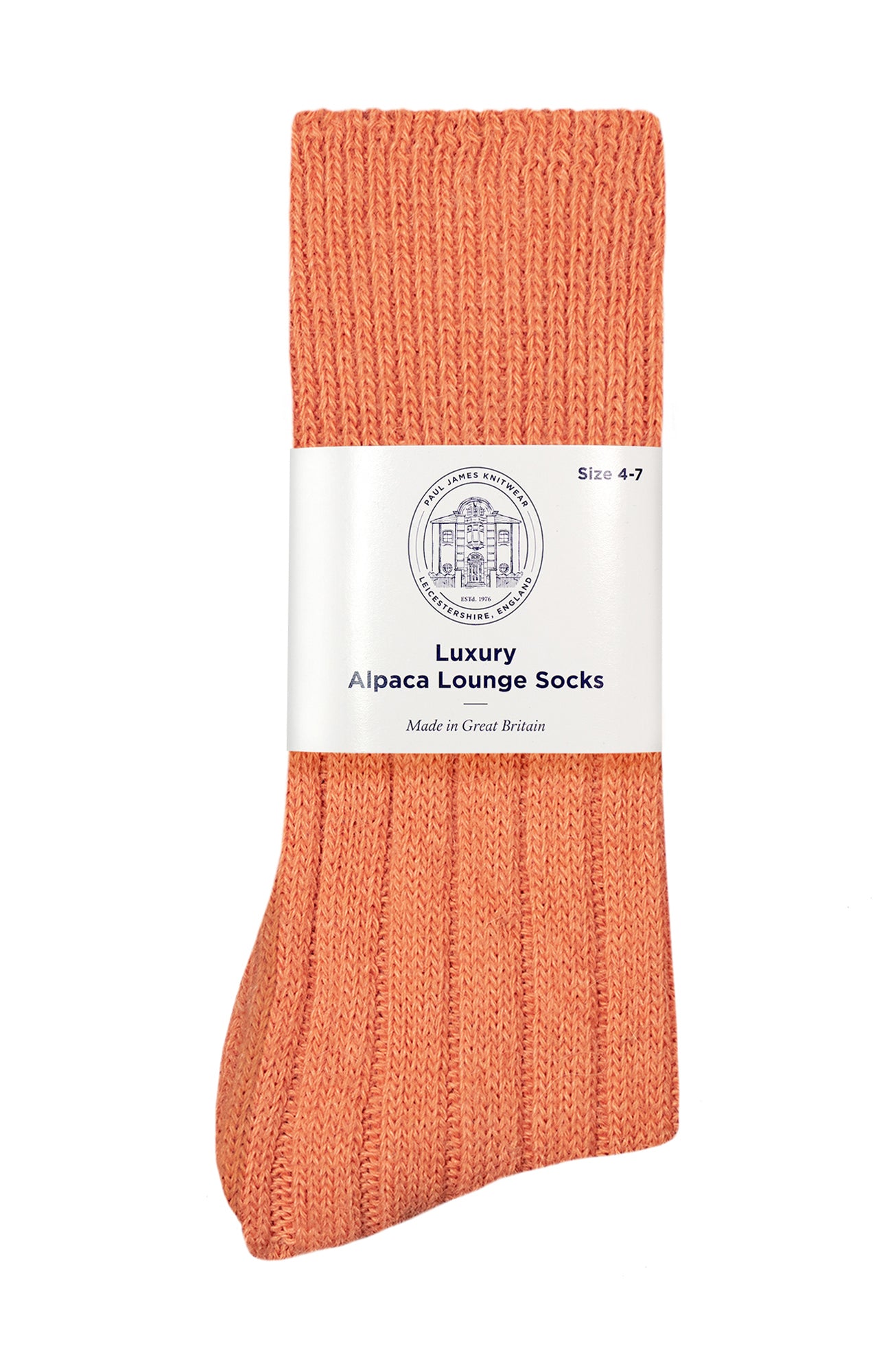 orange alpaca bed socks