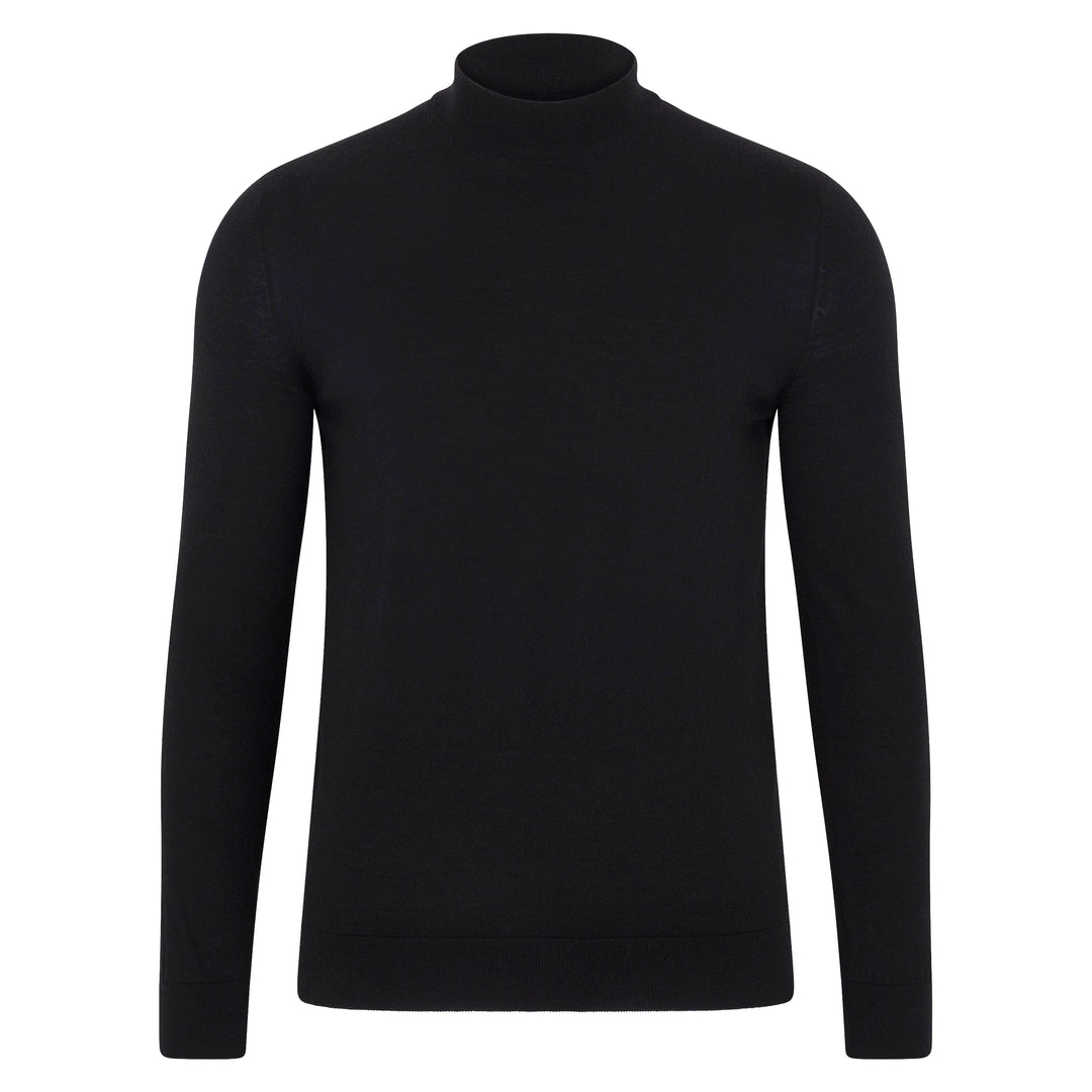 Mens Superfine Merino Silk Mock Turtle Neck Jumper Paul James Knitwear