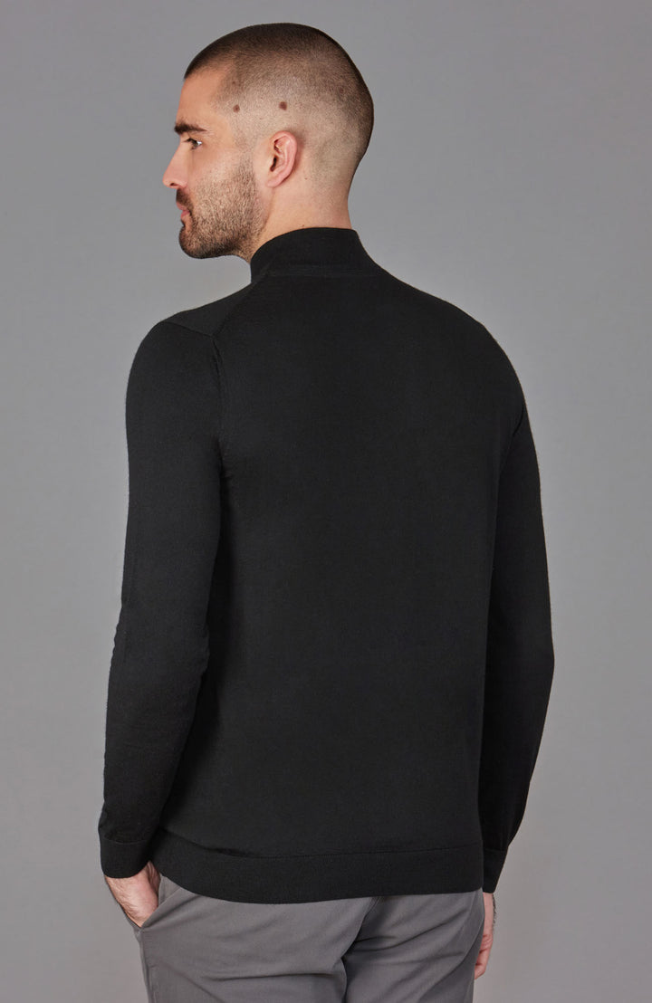 Black silk turtleneck mens hotsell