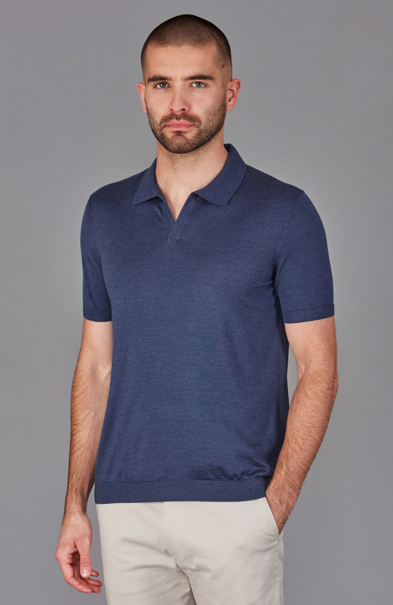 Mens silk polo best sale