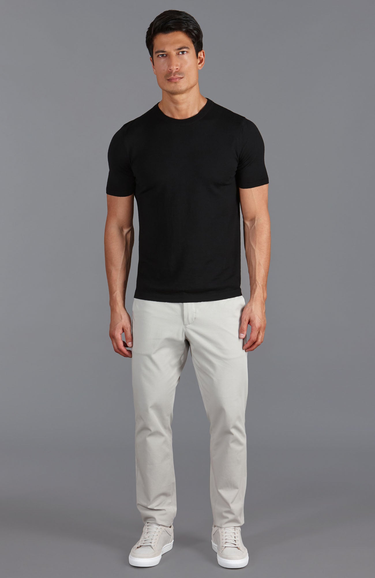 black mens merino wool t-shirt