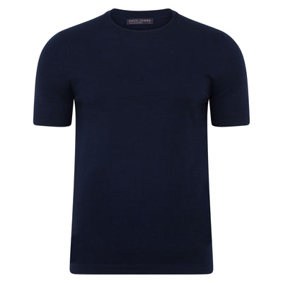 navy mens merino wool t-shirt