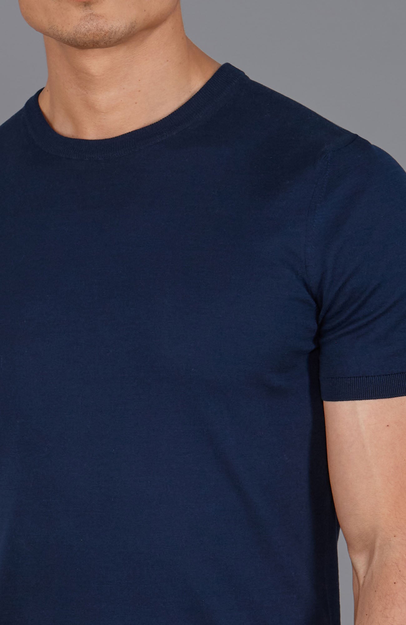 navy mens merino wool t-shirt