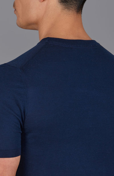 navy mens merino wool t-shirt