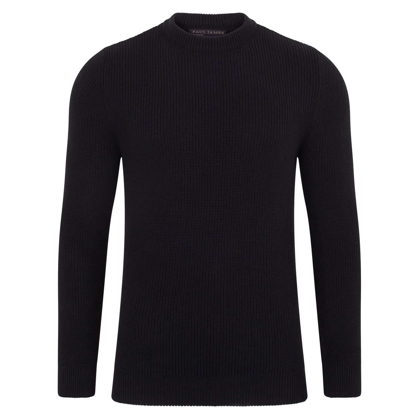 black mens fisherman sweater