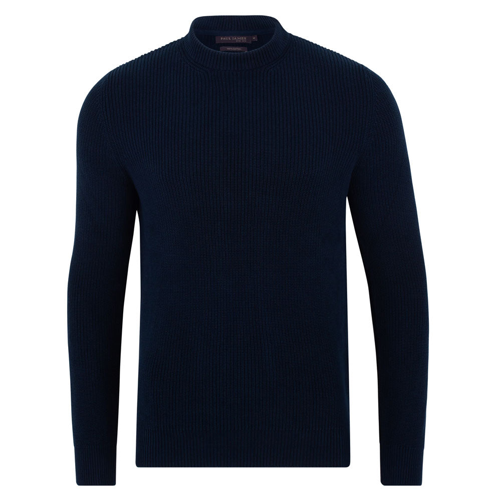 men india ink mock turtleneck fisherman jumper