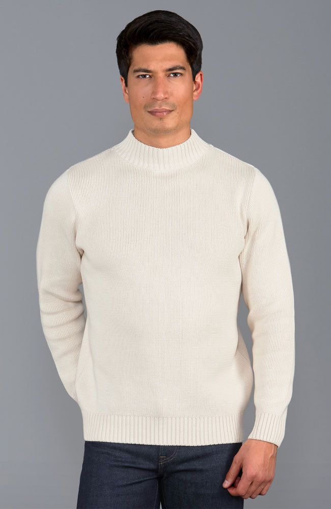 Mittelschwerer Herren-Rollkragenpullover aus 100 % Baumwolle