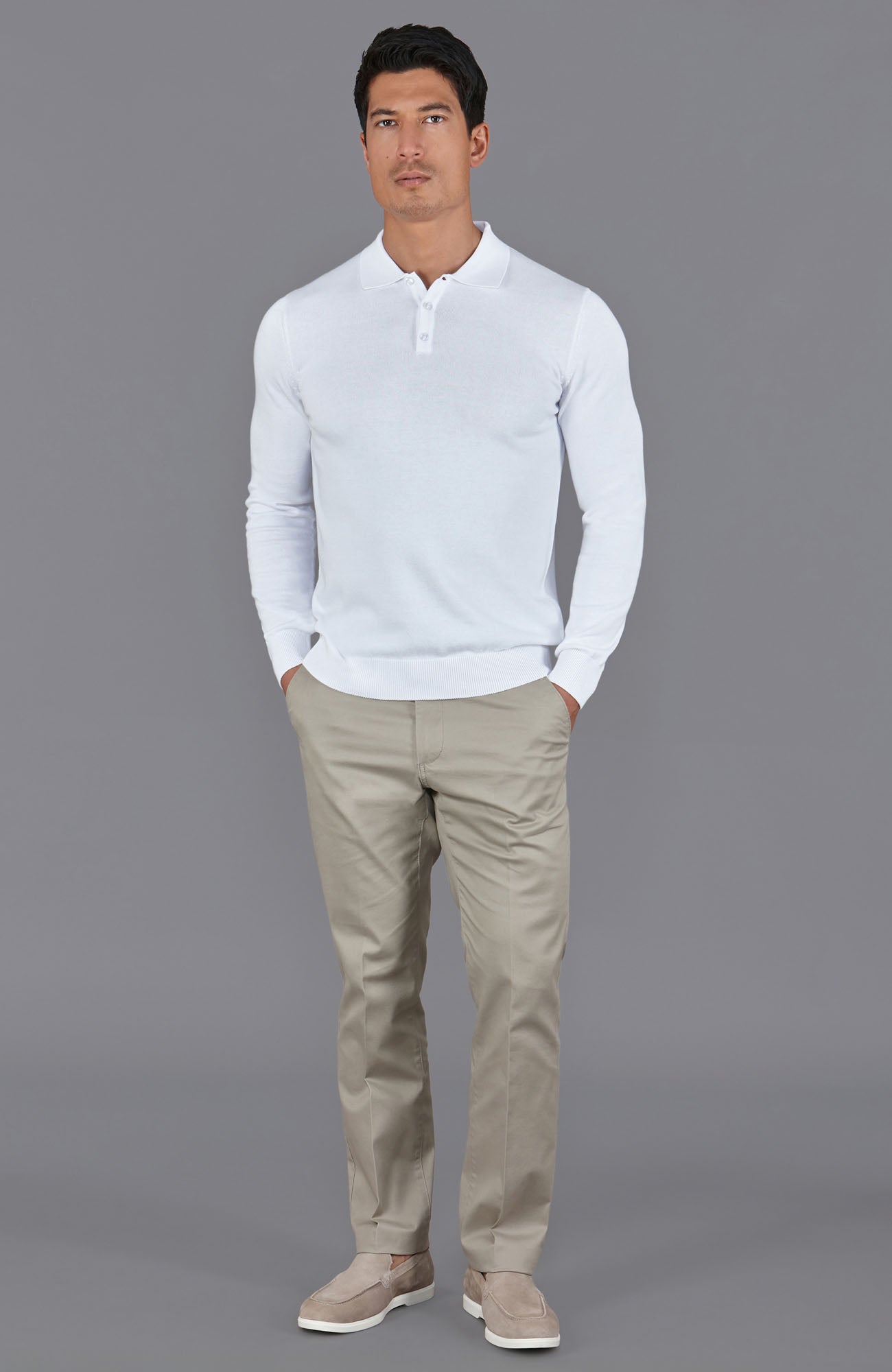 white mens polo shirt