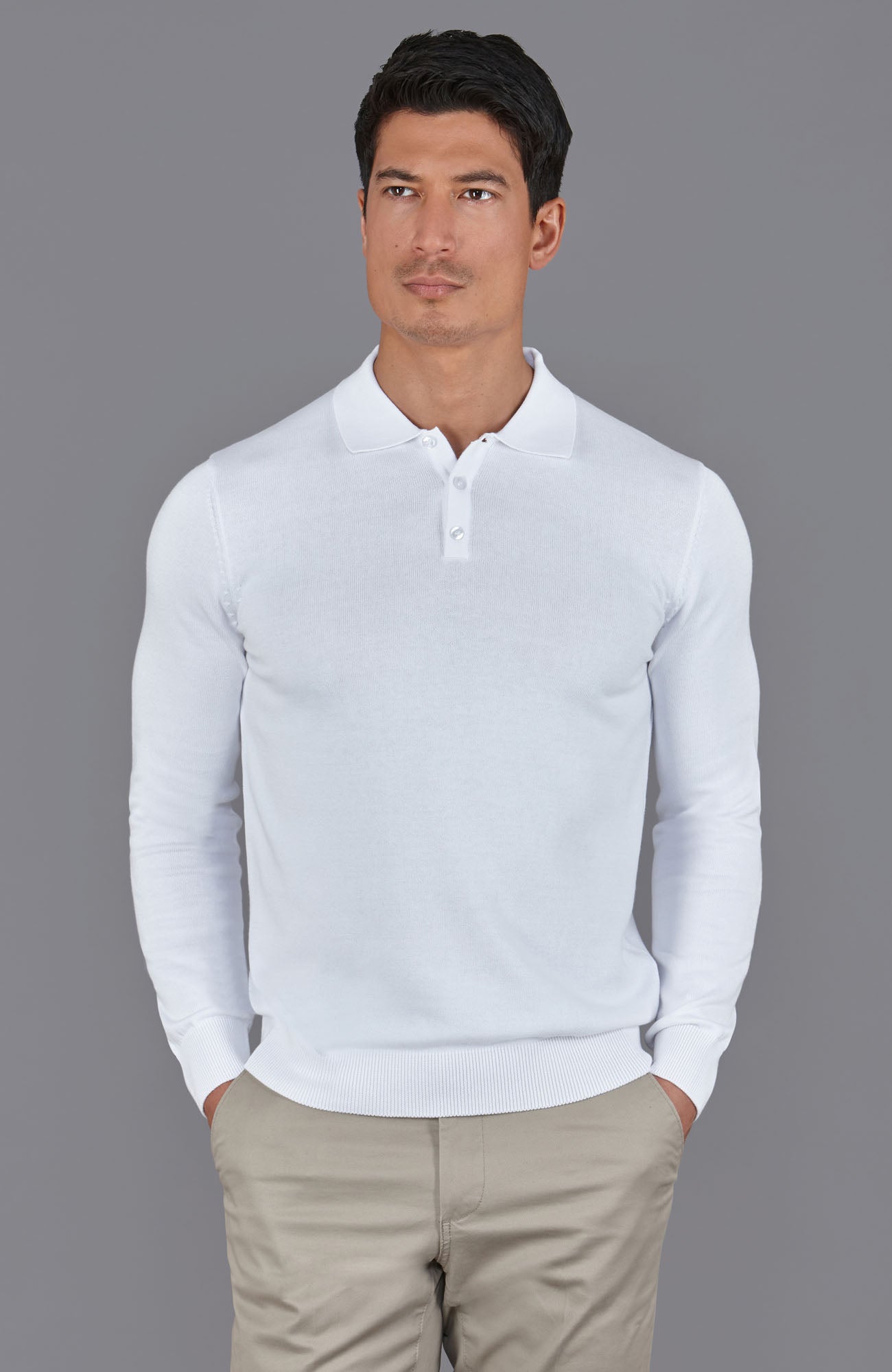 white mens polo shirt