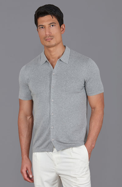 grey mens short sleeve shirt