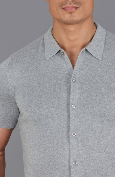 grey mens short sleeve shirt