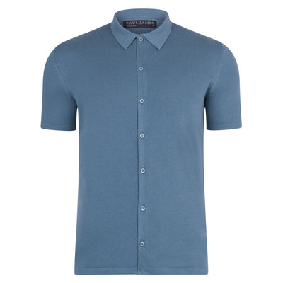 blue mens short sleeve polo shirt