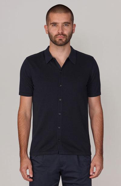 navy mens short sleeve shirt