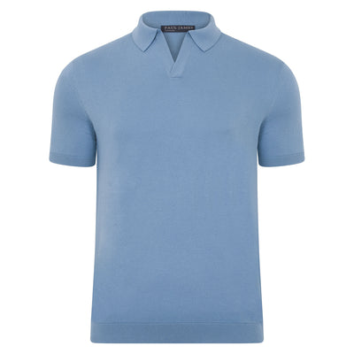 atlantic blue short sleeve polo shirt