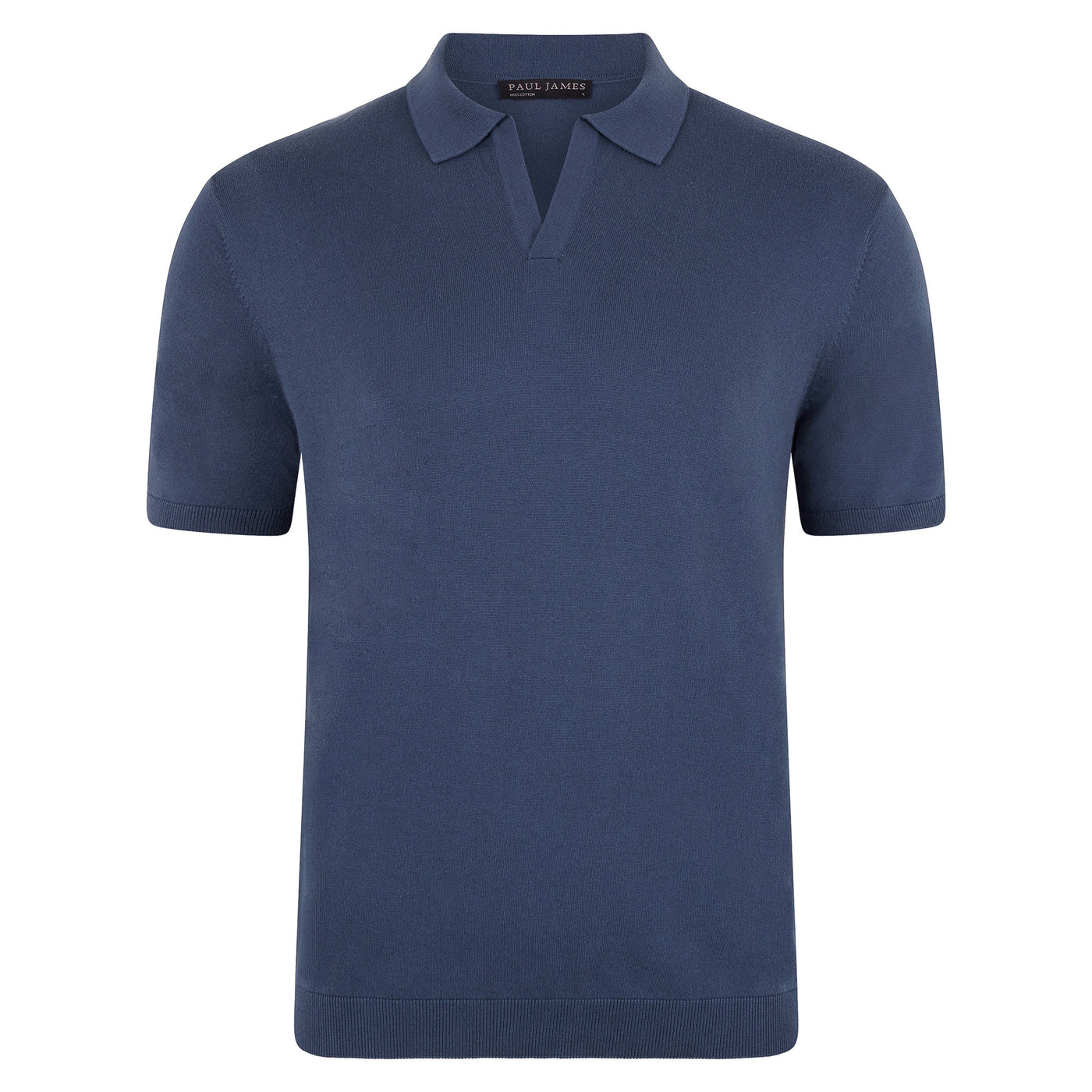 Mens Ultra Fine Cotton Buttonless Polo Shirt