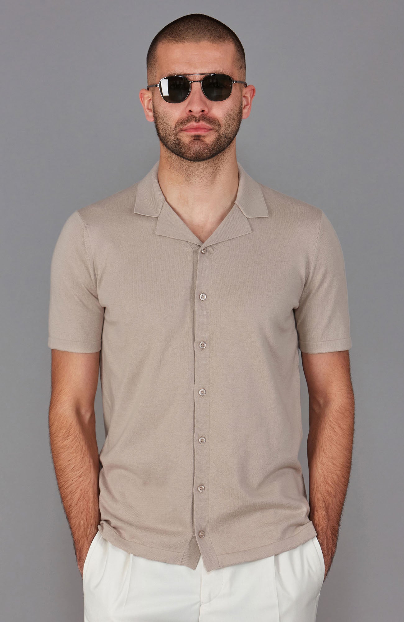 linen mens cuban collar shirt