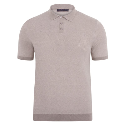 fawn short sleeve mens textured polo shirt