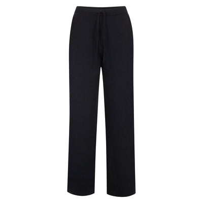 black womens lambswool trousers