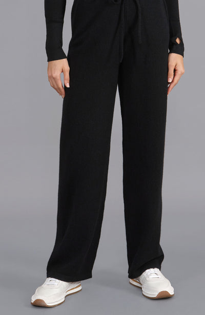 black womens lambswool trousers