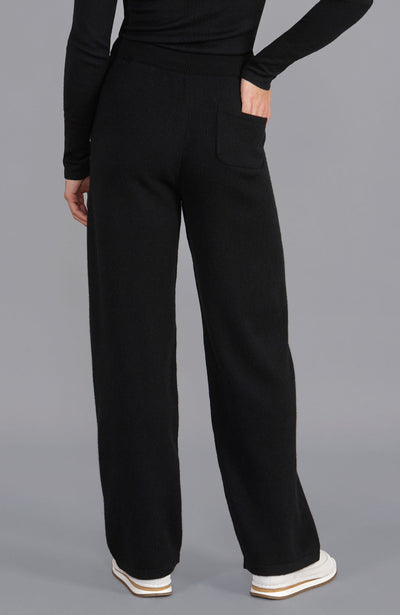 black womens lambswool trousers