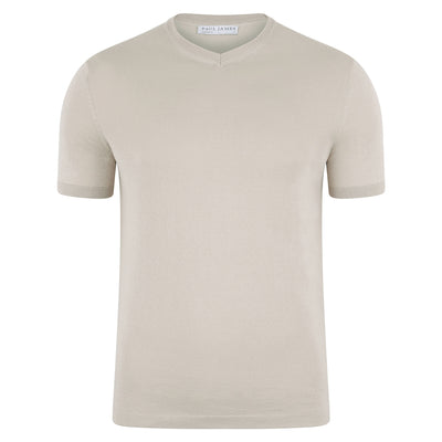 birch mens v neck knitted t-shirt