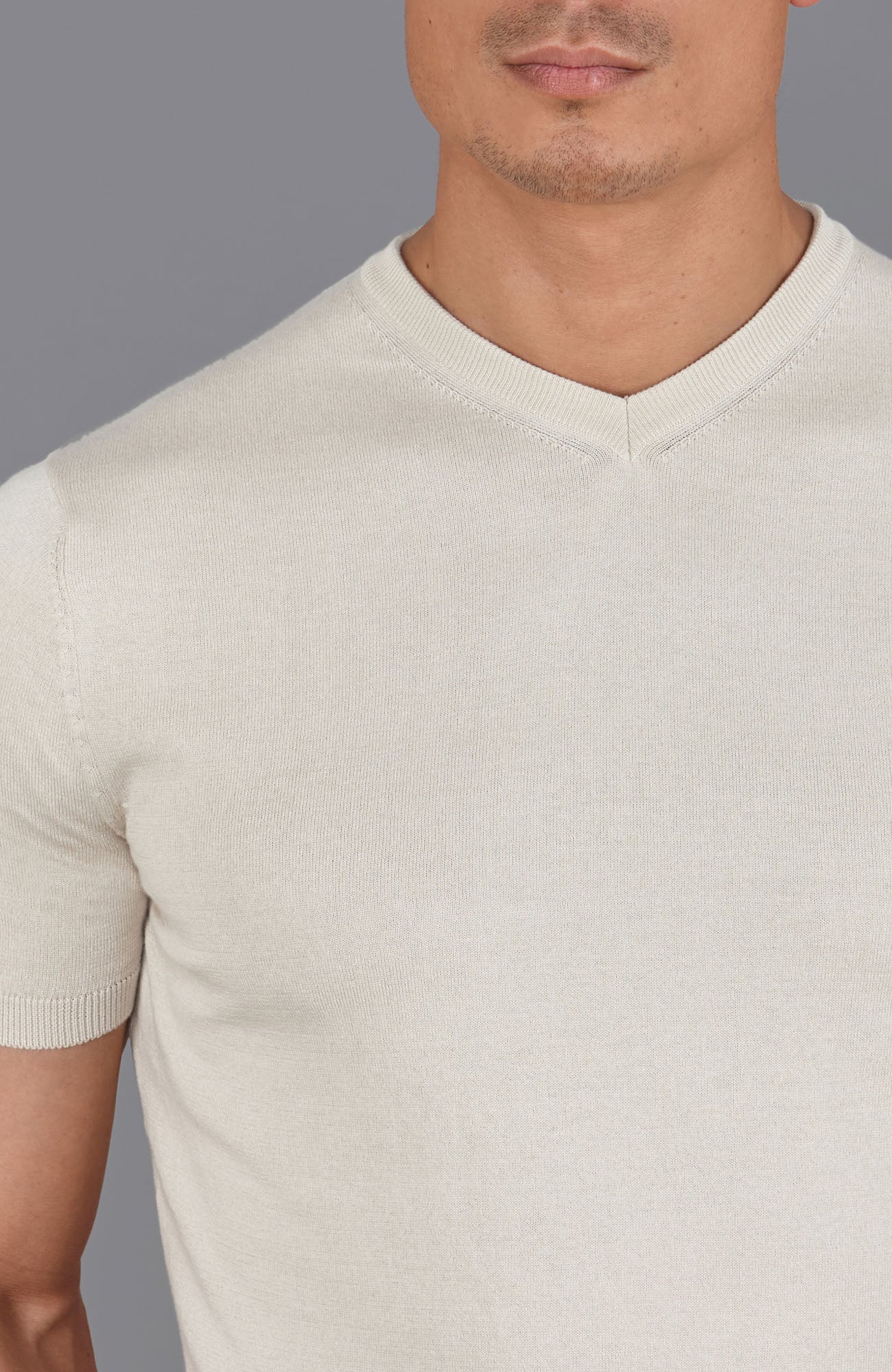 birch mens v neck knitted t shirt