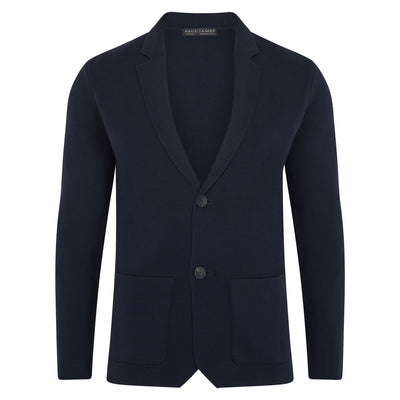 navy mens lightweight knitted blazer