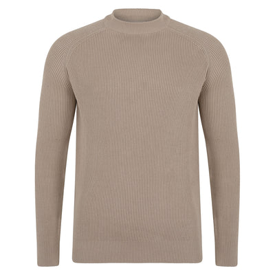 linen mens fisherman rib knit jumper