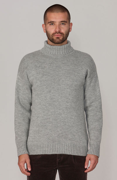 grey mens wool submariner jumper