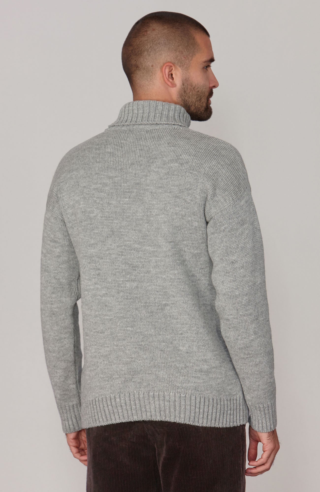 grey mens wool submariner jumper