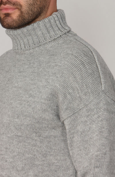 grey mens wool submariner jumper