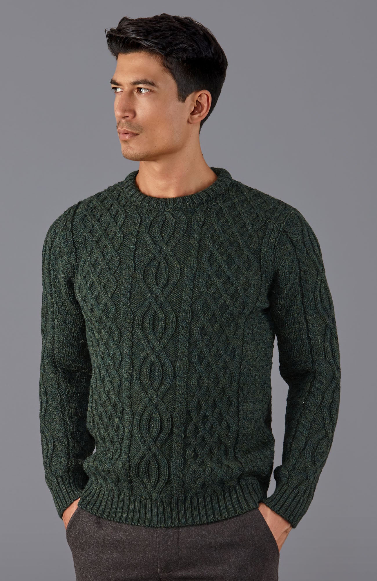 Mens Chunky Cable Sweater - 100% British Wool – Paul James Knitwear