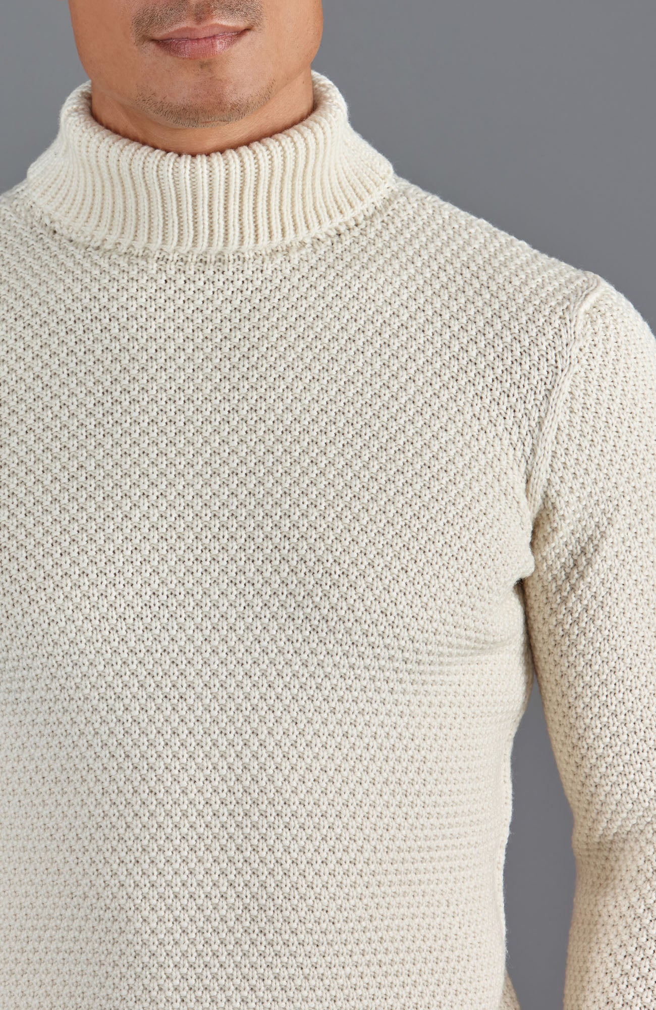 mens wool roll neck jumper