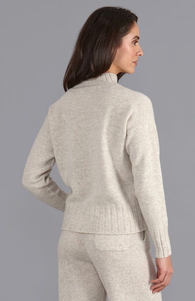 linen womens mock neck wool jumper