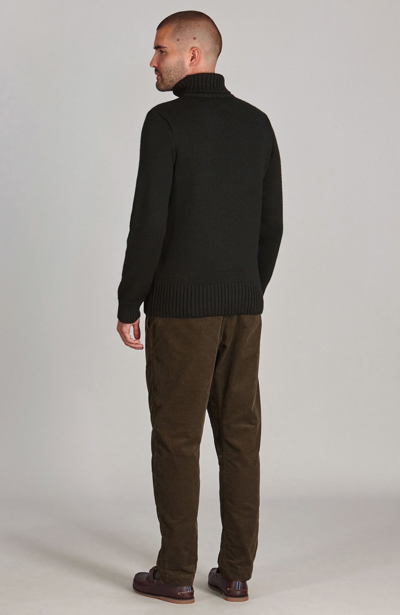 The Fitted Submariner - Roll Neck Merino Wool Jumper