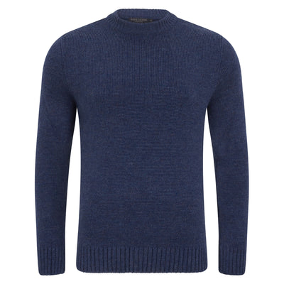 blue mens thick wool jumper