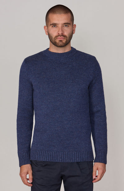 Mens Chunky Merino Wool Crew Neck Jumper