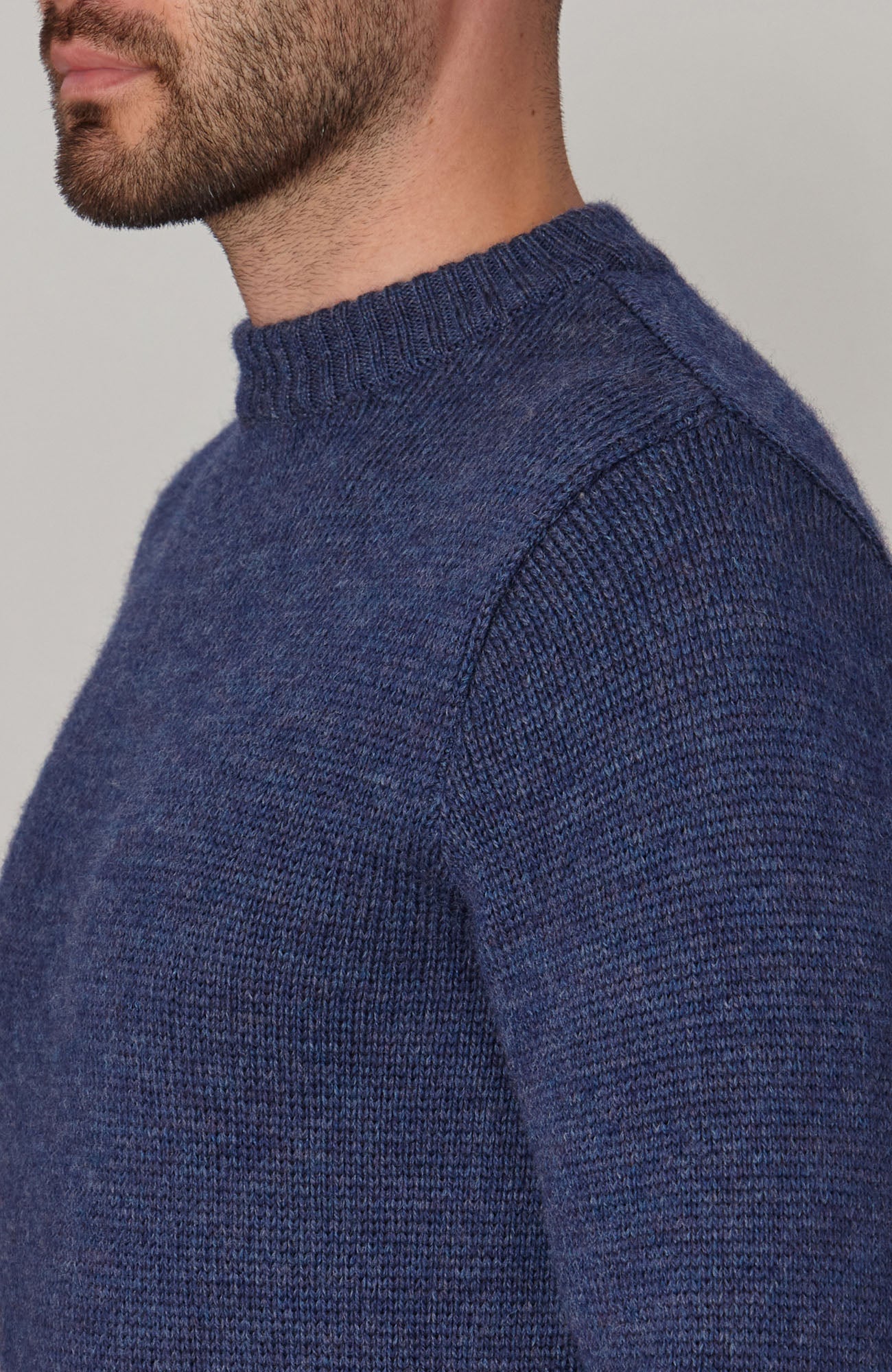 Mens Chunky Merino Wool Crew Neck Jumper